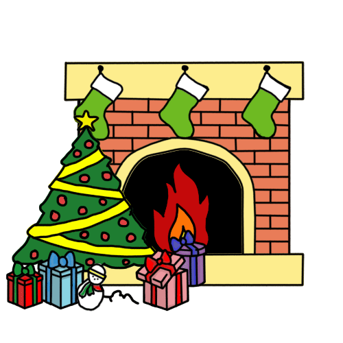 navidad, arbol navideño, regalos, chimenea
